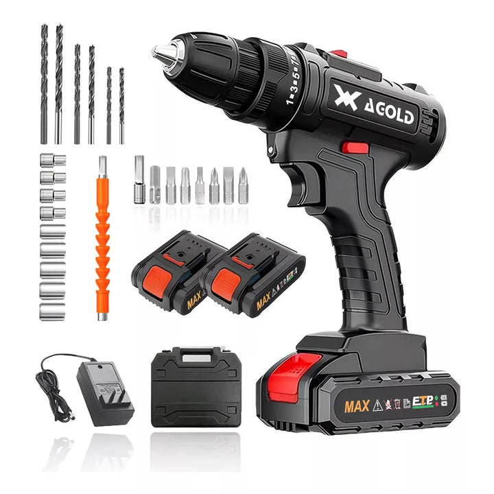 Kit Taladro Inalámbricos Desatornillardor Electrico Destornillador Eléctrico Inalámbrico Herramienta Doméstica Para DIY, Taladro Con Baterías Y Cargador Incluido Herramienta Portátil Para Usar En Casa Y Oficina