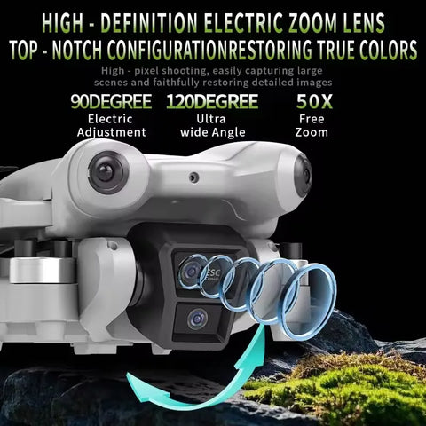 S101 Drone 8K HD Cámara Dual Profesional 5G WiFi 120 ° UAV ESC gran angular con pantalla para evitar obstáculos Quadcopter 20000M